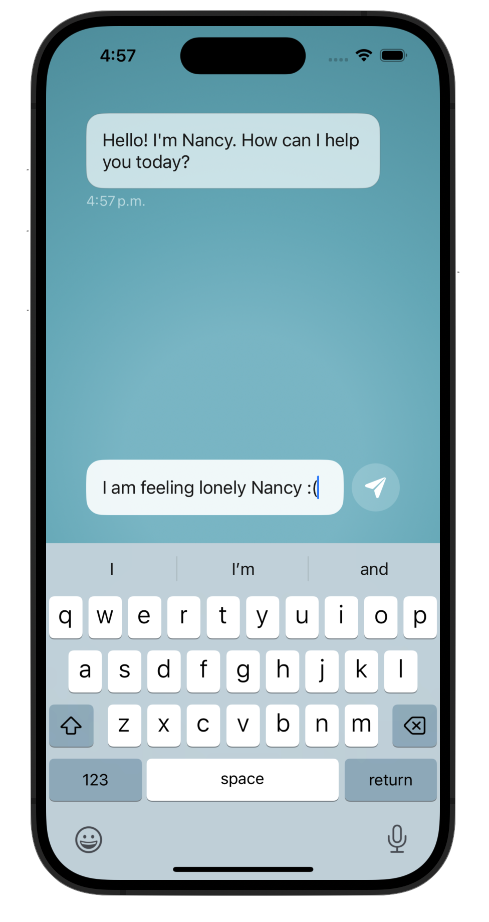 Nancy App Chat Screen